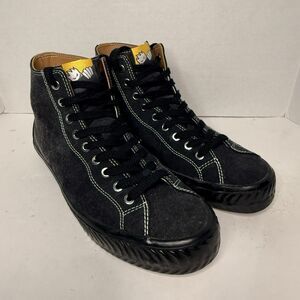 LAST RESORT AB x SPITFIRE Black High Top Sneakers US 10.5 Collab Burn Free Rare